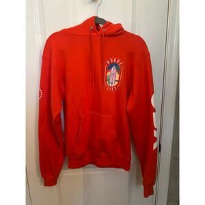 Champion x Outer Banks Pogue Life Long Sleeve Orange Pullover Hoodie OBX Size S
